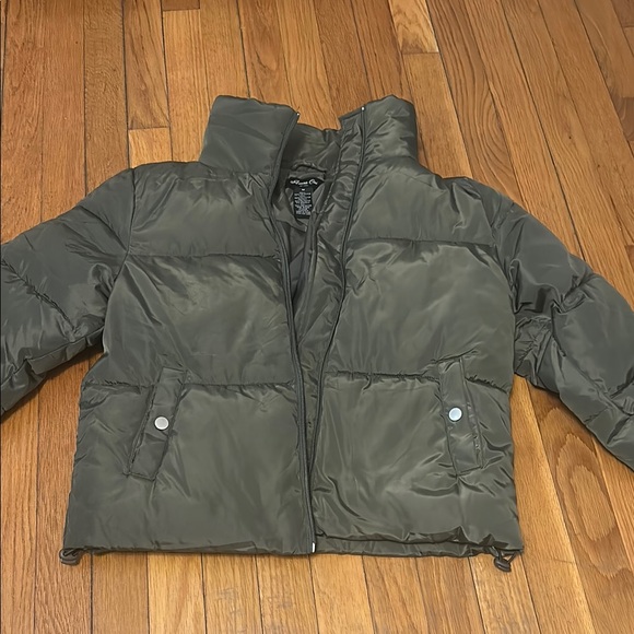 Olive Green Puffer Jacket - Picture 1 of 6